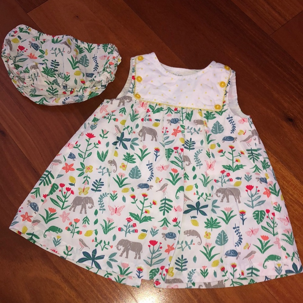 Cute Boden Dress w Matching Diaper Cover 🌿